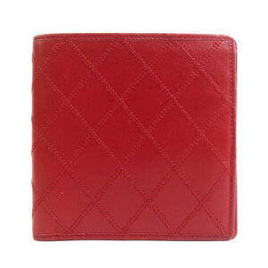 Chanel CHANEL Billfold Bicolore Leather Red Men's e61862a